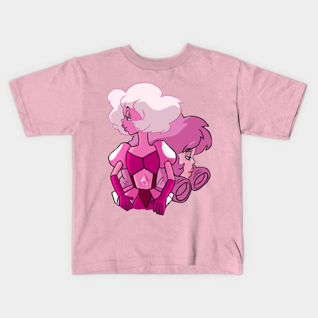 Pink Rose Kids T-Shirt by Rabbott